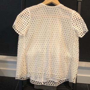 TORY BURCH
Cut-out Embroidered Top white-ivory